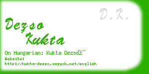 dezso kukta business card